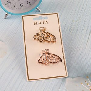 Most popular 2pcs fashion alloy hair claw clips hair decoration for girls