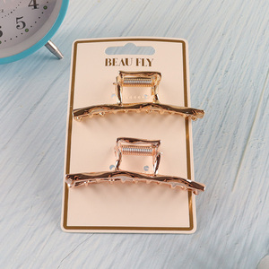 Popular products 2pcs fashion alloy hair claw clips hair decoration for girls