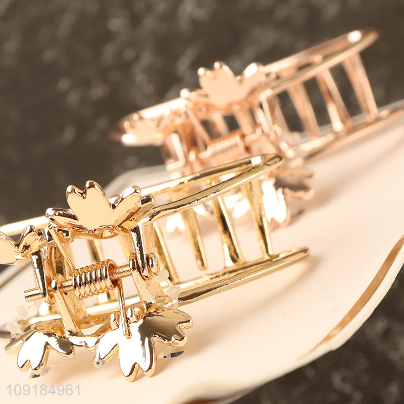 Best selling 2pcs fashion alloy hair claw clips hair decoration for girls