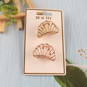 Yiwu market shell shape alloy hair claw clips hair decoration