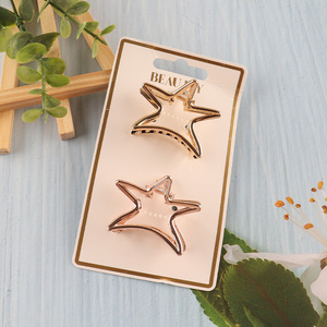 Best selling 2pcs star shape alloy hair claw clips hair decoration