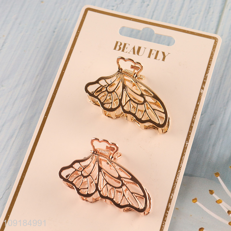 Most popular 2pcs fashion alloy hair claw clips hair decoration for girls