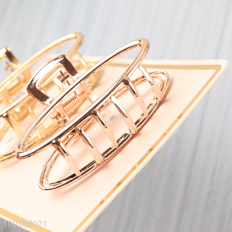 Low price 2pcs fashion alloy hair claw clips hair decoration