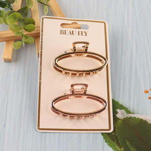 Low price 2pcs fashion alloy hair claw clips hair decoration