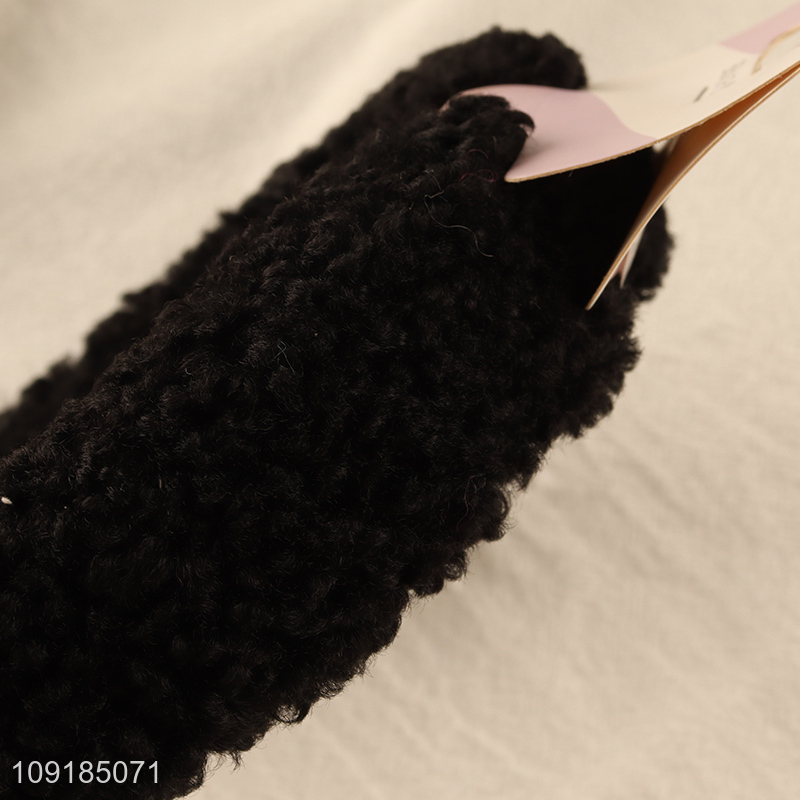 Low price black plush hair hoop hair accessories hair decoration for sale