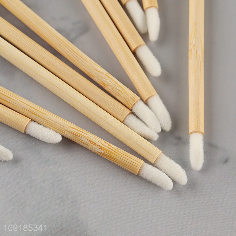 Low price bamboo stick makeup tool lip brush lip stick