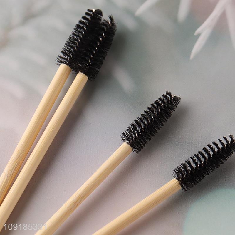 Best quality bamboo stick makeup tool eyelash brush for sale