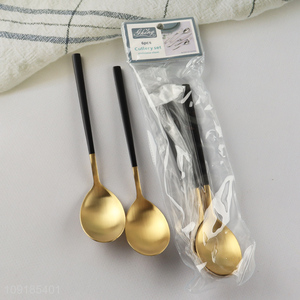 Top quality 6pcs reusable stainless steel cutlery set tableware spoon