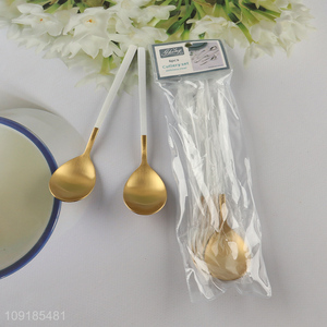 New product 6pcs stainless steel cutlery set tableware spoon set