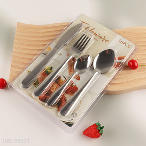 Hot selling 16pcs reusable stainless steel cutlery set wholesale