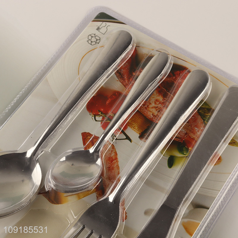 Hot selling 16pcs reusable stainless steel cutlery set wholesale