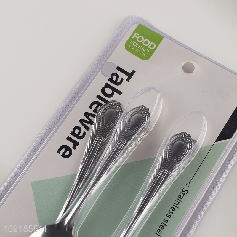 China factory 12pcs stainless steel tableware spoon set for household