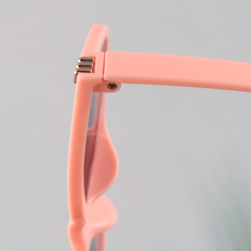 Good selling pink fashion ladies plastic frame sunglasses polarized sunglasses