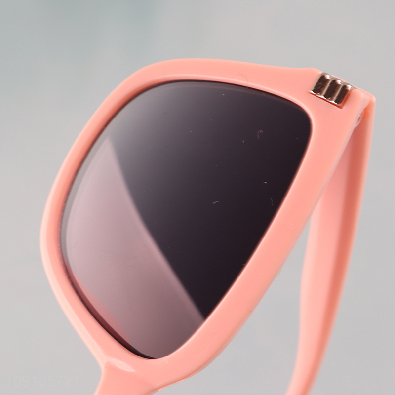 Good selling pink fashion ladies plastic frame sunglasses polarized sunglasses
