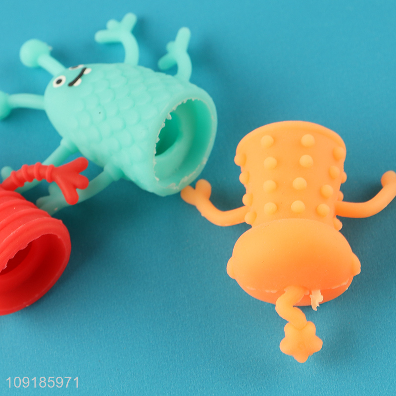 New Arrival 8PCS Finger Puppets Toys Cute Soft Monster Finger Puppets