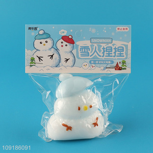 High Quality Soft Stress Relief Squeeze Fidget Toy Squishy Snowman