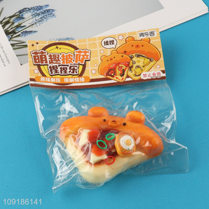 Good Quality Soft Anxiety Relief Squeeze Fidget Toy Squishy Pizza