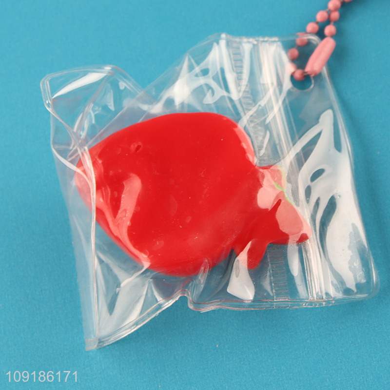 New Product 2PCS Soft Stress Relief Toy Squeeze Toy Squishy Strawberry