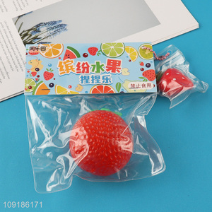 New Product 2PCS Soft Stress Relief Toy Squeeze Toy Squishy Strawberry