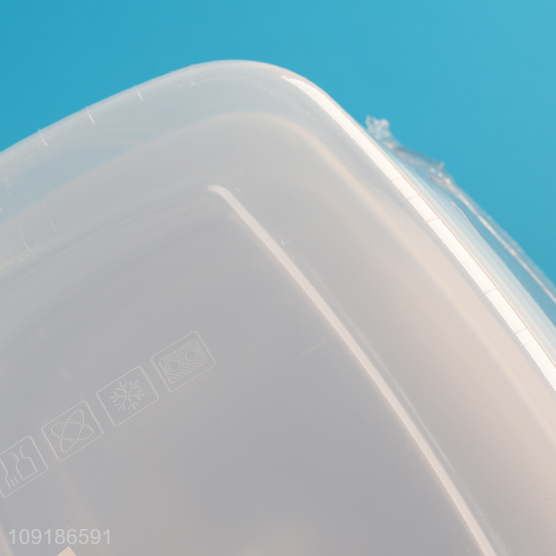 Wholesale 5PCS Rectangular BPA Free Plastic Food Storage Containers Lunch Box Set