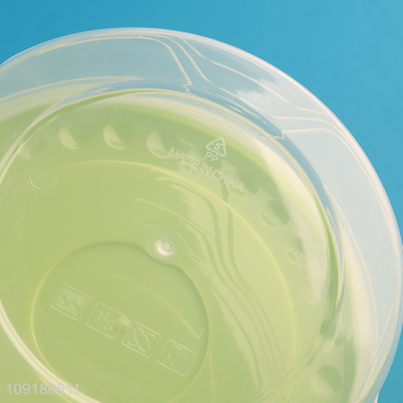 Factory Price 3PCS 3.3L/1.9L/1L Round Plastic Food Storage Containers for Fridge