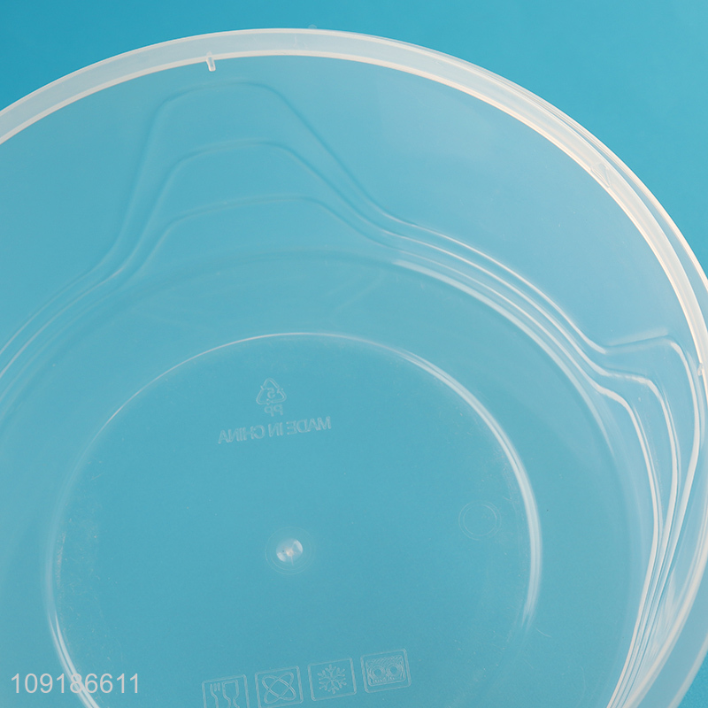 Factory Price 3PCS 3.3L/1.9L/1L Round Plastic Food Storage Containers for Fridge