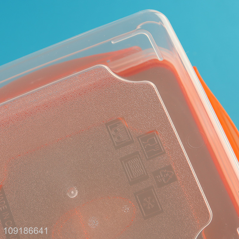 High Quality 3PCS 2.5L/1.5L/900ML Square Plastic Food Storage Container for Refrigerator