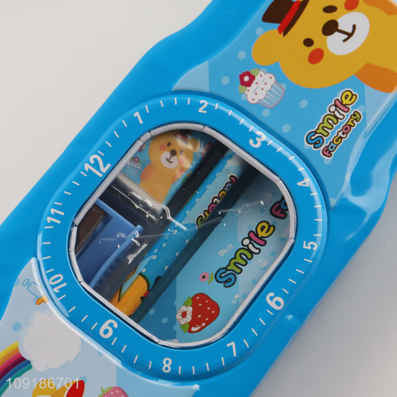 Good Quality Cartoon Metal Pencil Case Set Stationary Set for School Students