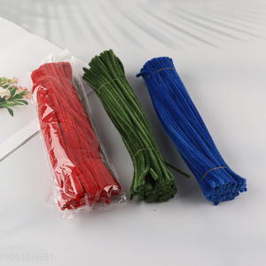 Factory Price 100PCS Pipe Cleaners Chenille Stems Fuzzy Sticks DIY Craft Supplies
