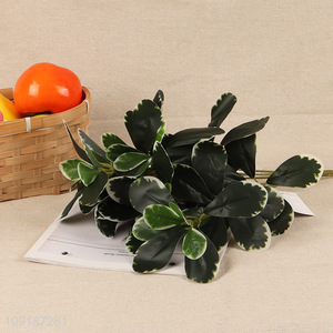 Yiwu market green artificial tree branches fake leaves for home decor