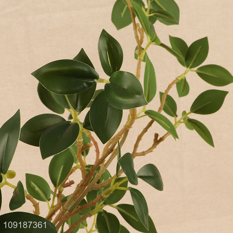 Top selling natural green artificial tree branches fake leaves