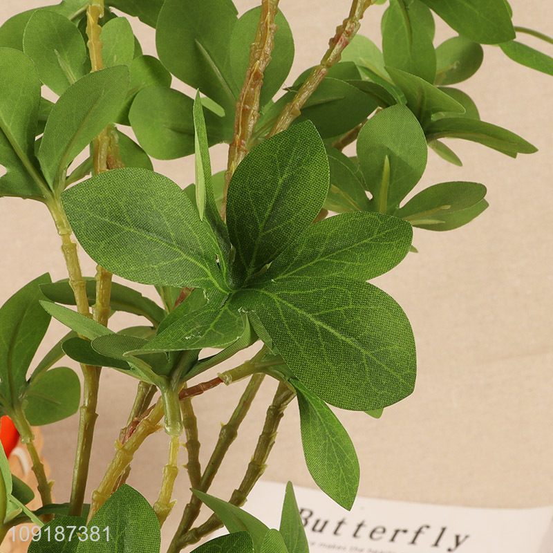 Factory direct sale green artificial tree branches fake leaves wholesale