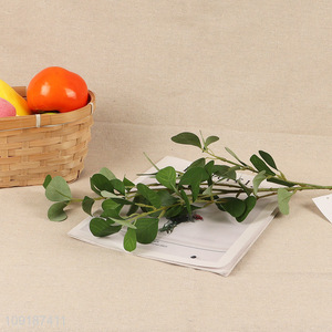 Factory price green artificial tree branches fake leaves for sale