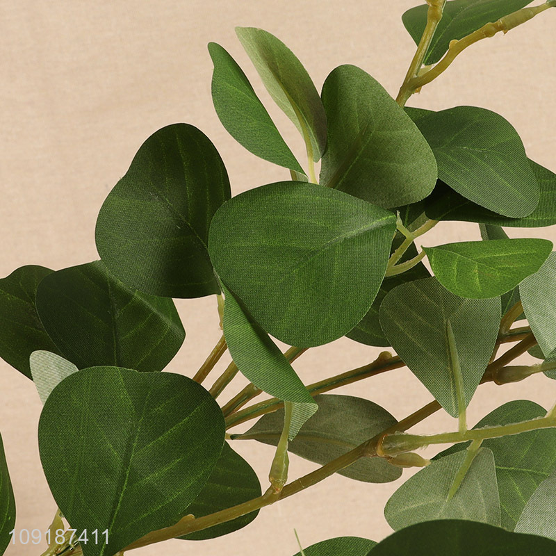 Factory price green artificial tree branches fake leaves for sale