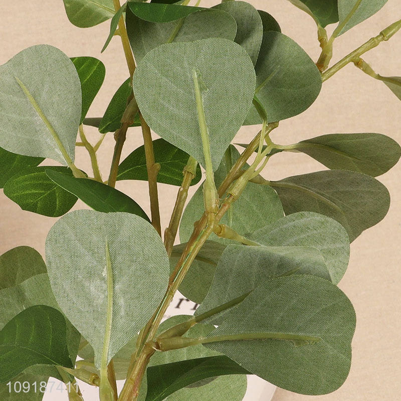 Factory price green artificial tree branches fake leaves for sale