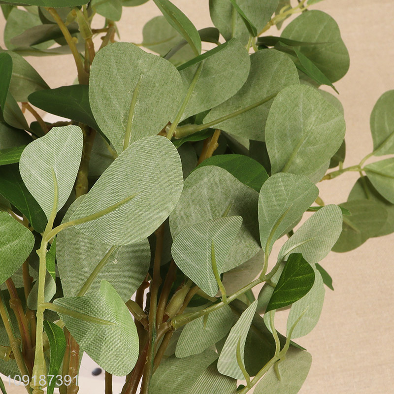 China products green artificial tree branches fake leaves for sale