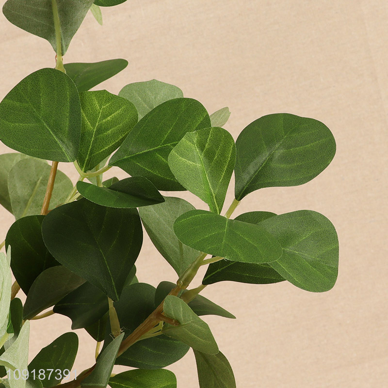 China products green artificial tree branches fake leaves for sale