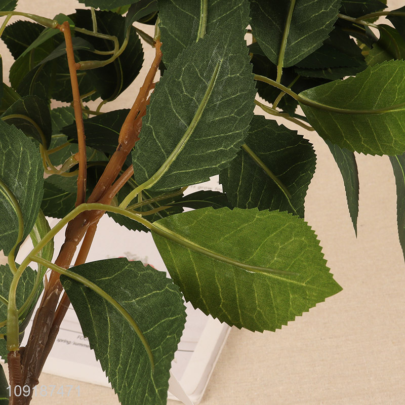 New style green artificial tree branches fake leaves for home decor