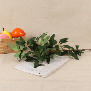Factory wholesale home decor green artificial tree branches fake leaves