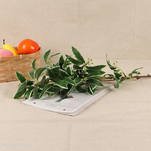 Factory wholesale green artificial tree branches fake leaves for living room decor