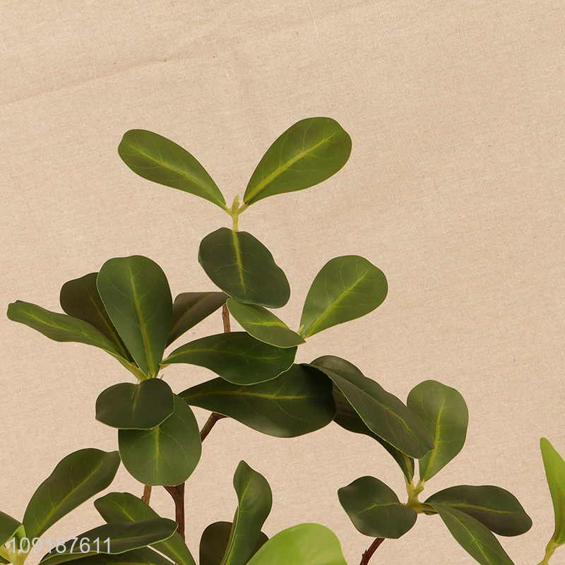 China wholesale green artificial tree branches fake leaves for home decor