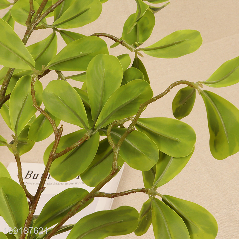 Factory direct sale green artificial tree branches fake leaves for home decor