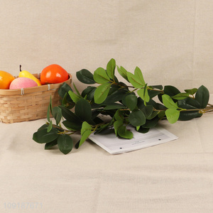 Yiwu market green natural artificial tree branches fake leaves for sale