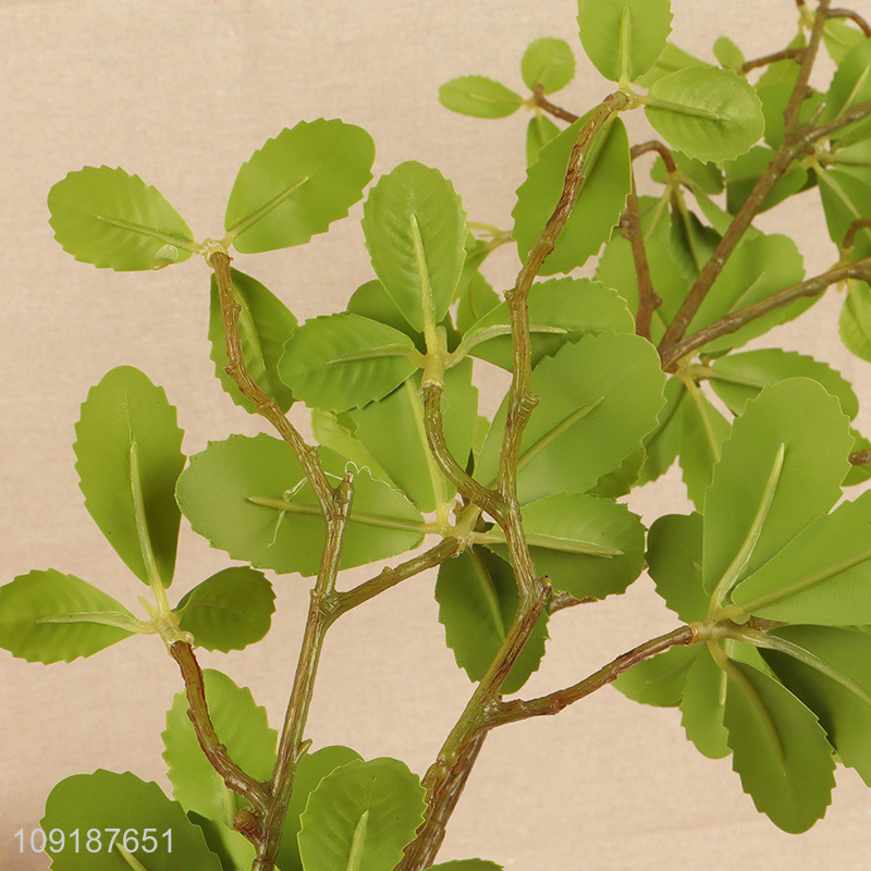 China wholesale green natural artificial tree branches fake leaves