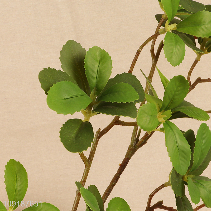 China wholesale green natural artificial tree branches fake leaves
