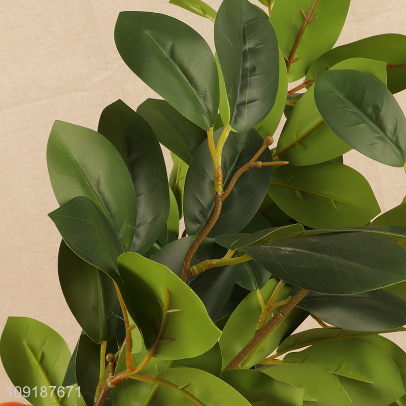 Yiwu market green natural artificial tree branches fake leaves for sale