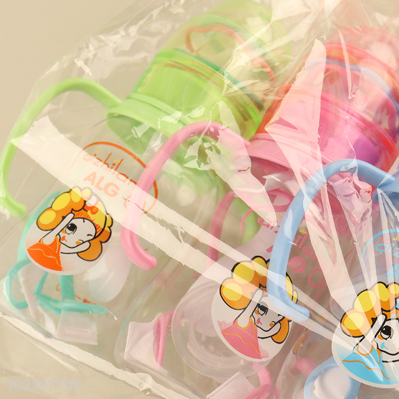 Factory Price 3PCS 125ML Colorful Baby Water Bottle with Handles