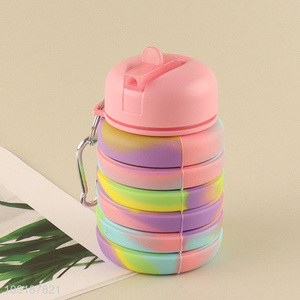 Online Wholesale 500ML Collapsible Silicone Water Bottle for Travel