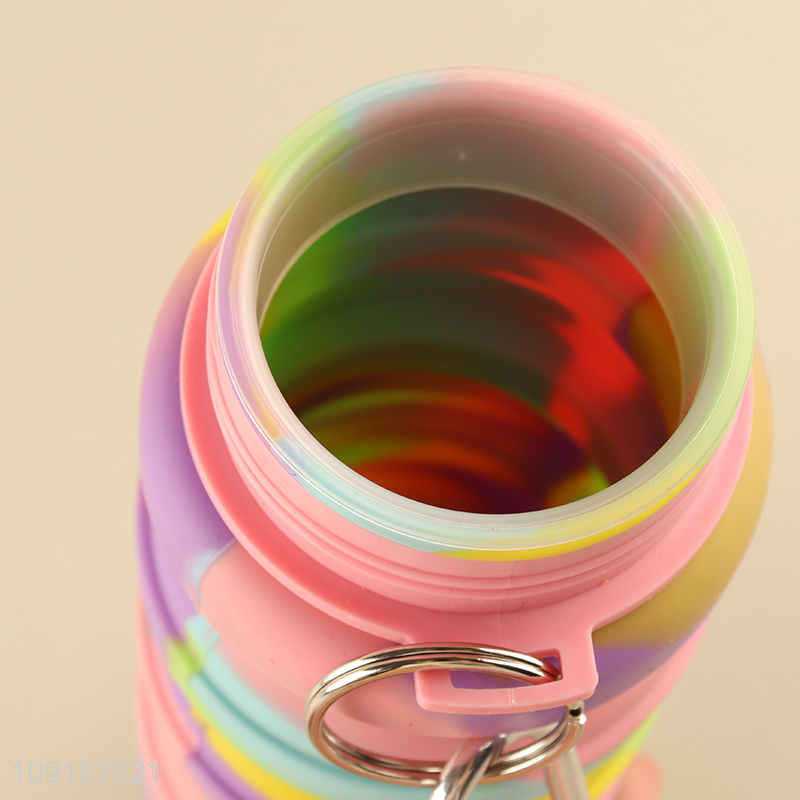 Online Wholesale 500ML Collapsible Silicone Water Bottle for Travel