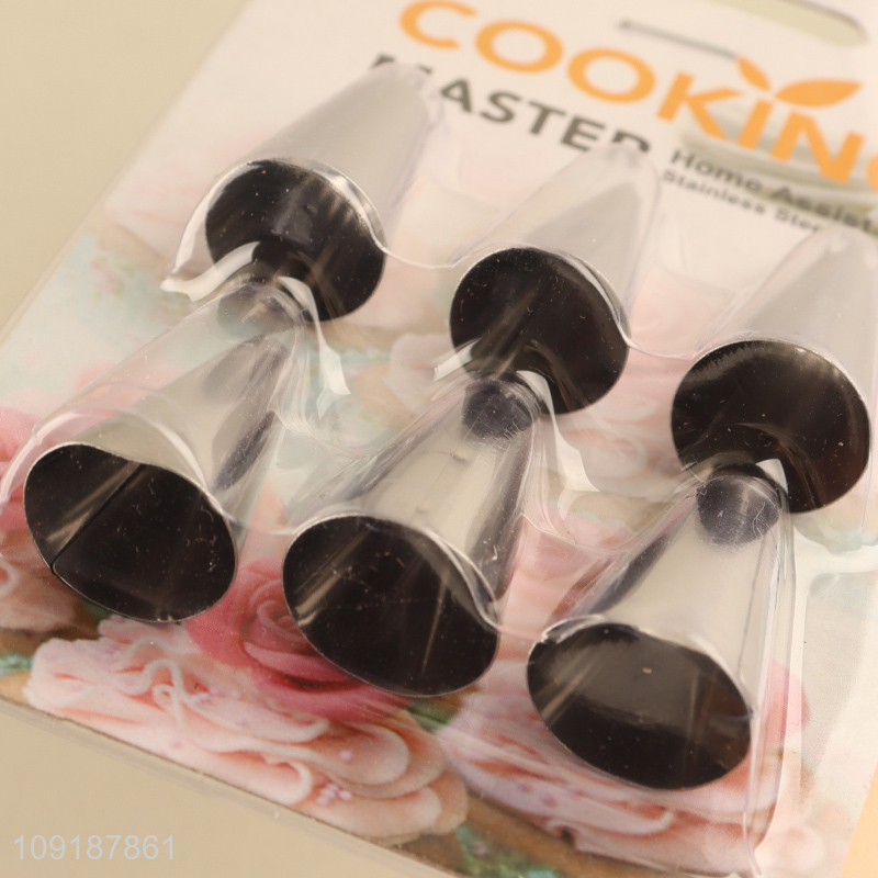 New Product 6PCS Stainless Steel Piping Tips Metal Icing Tips Set